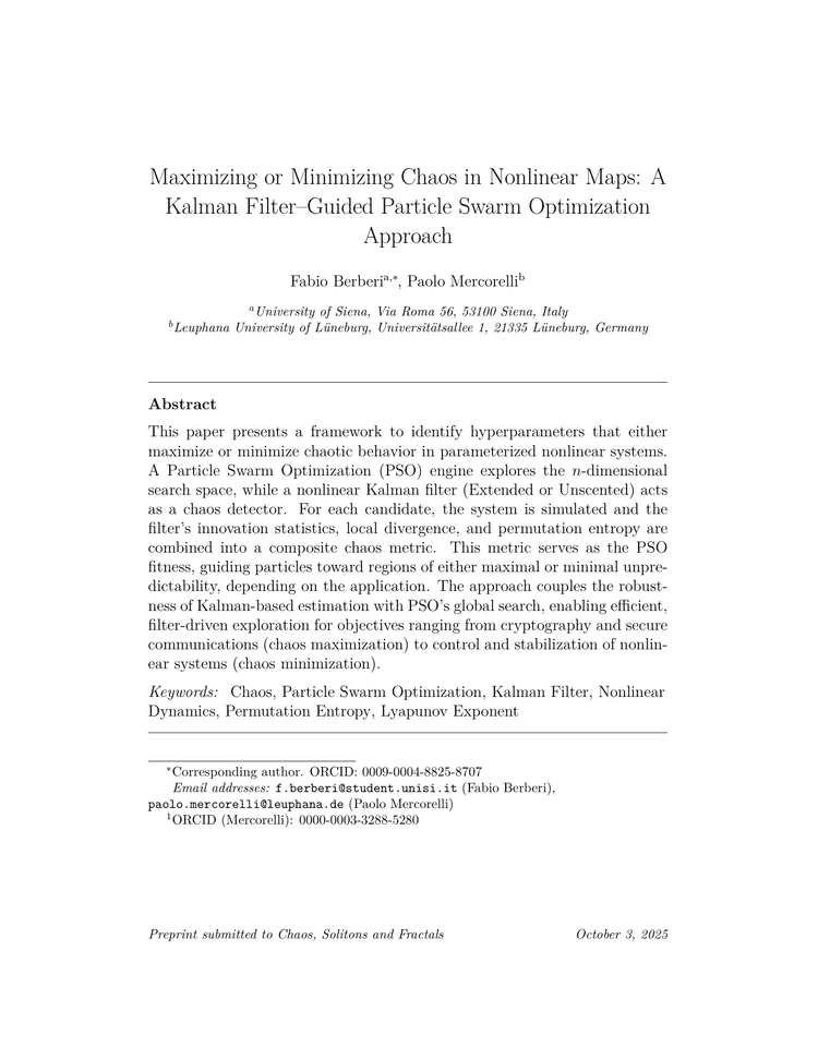 Chaos optimization paper
