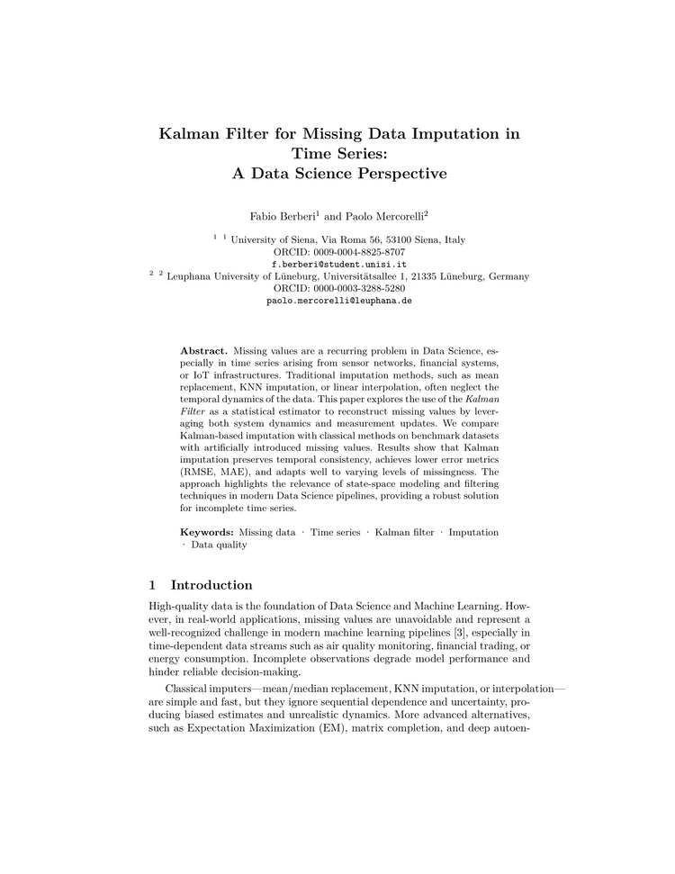 Kalman imputation paper